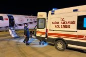 Beyin kanaması geçiren hasta ambulans uçakla Ankara’ya sevk edildi