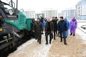 Malatya’da deprem konutlarının yol yapım çalışması devam ediyor