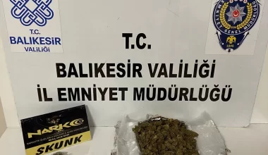 Balıkesir’de düzenlenen uyuşturucu operasyonunda 2 zanlı gözaltına alındı